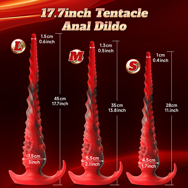 Black and red octopus cone